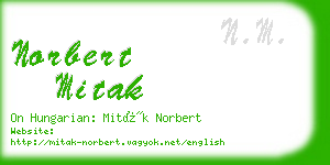 norbert mitak business card